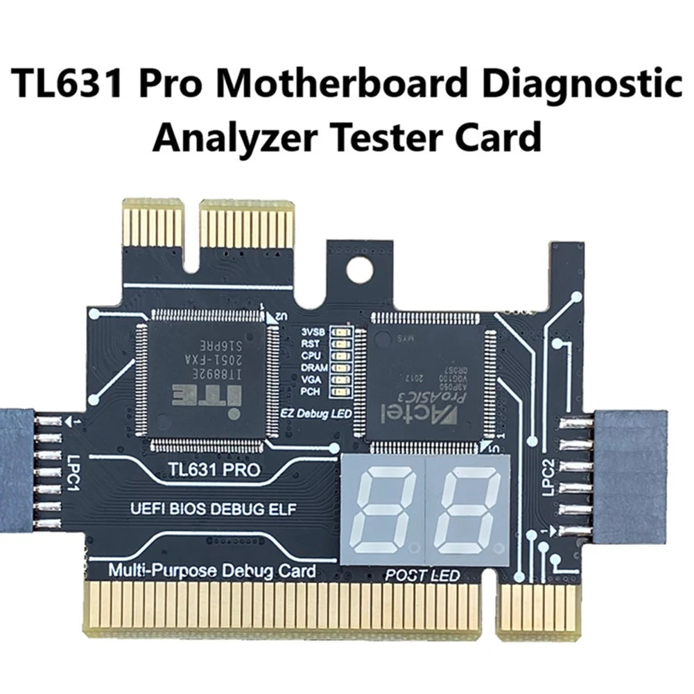 AU32-TL631 PRO Universal Laptop PCI Diagnose Card PC PCI-E Mini LPC Motherboard Diagnostic Analyzer Tester Debug Cards