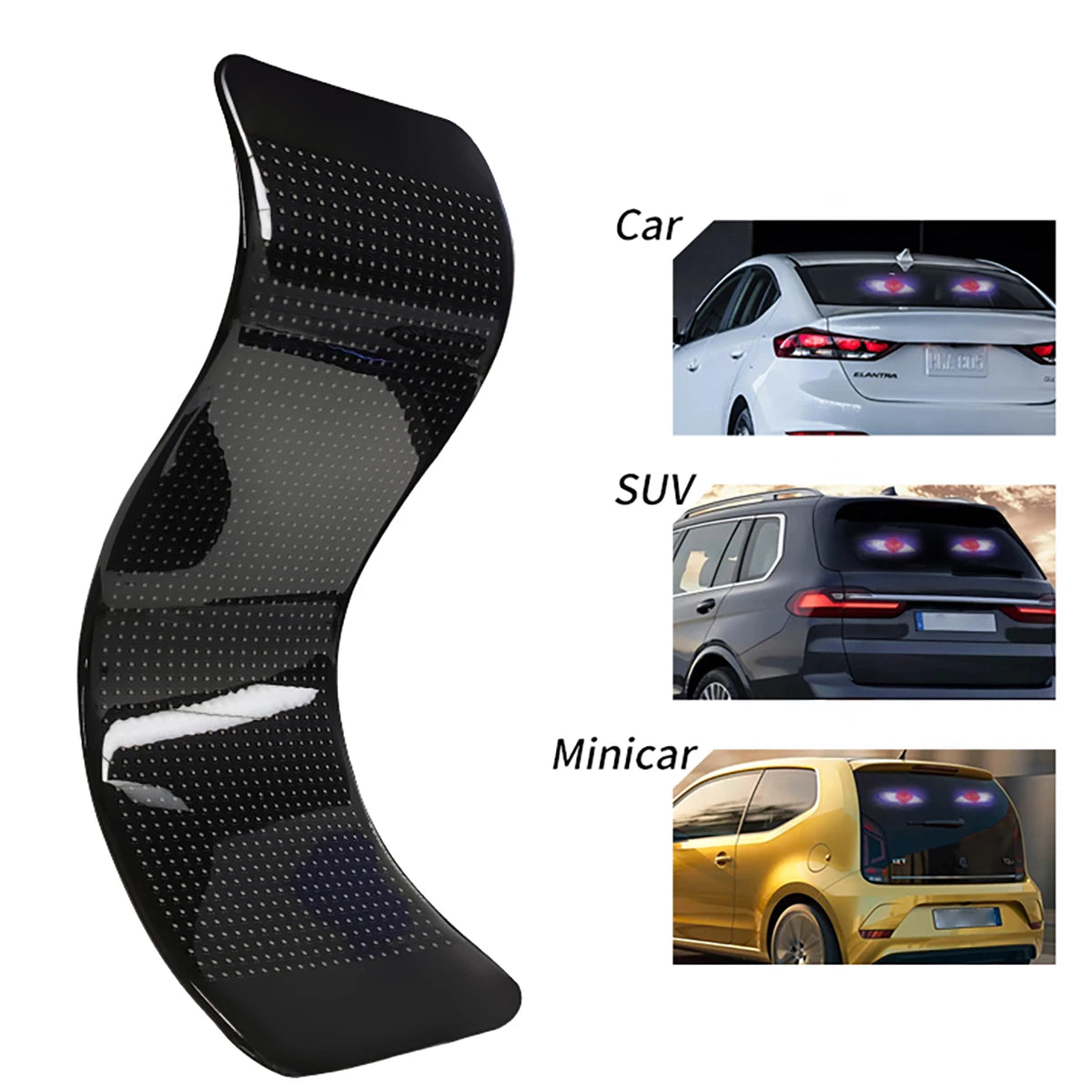 Car Smart LED Display Rear Windshield Interactive Screen DIY Pattern Graffiti Scrolling Text Funny Matrix Pixel Panel APP Cont