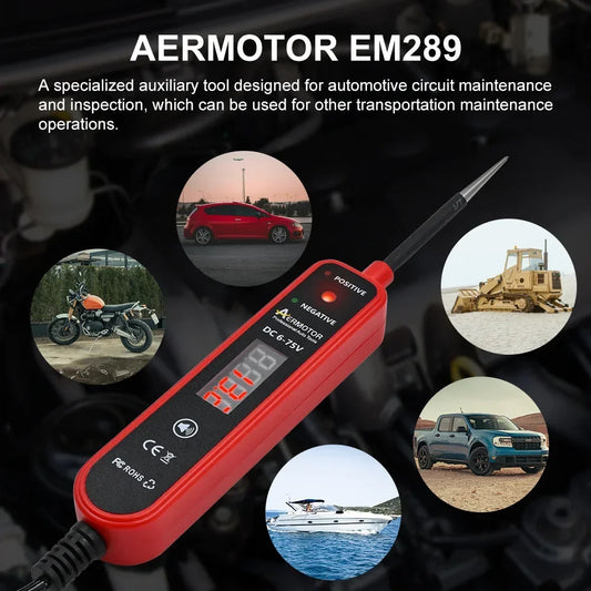 Car Circuit Tester Auto Repair Diagnostic Tool for Fault Maintenance and Testing Digital Display Automotive Electrical  Pen