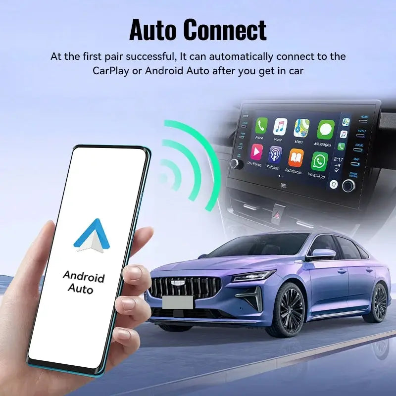 XUDA NEW Wireless CarPlay Android Auto Wireless Adapter Smart Mini Box Plug And Play WiFi Fast Connect Universal For Nissa