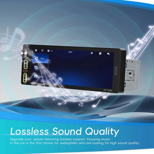 Single Din Car Stereo With Carplay Android Auto, 6.9 Inch IPS Touch Screen Car Radio Bluetooth FM AM USB SWC