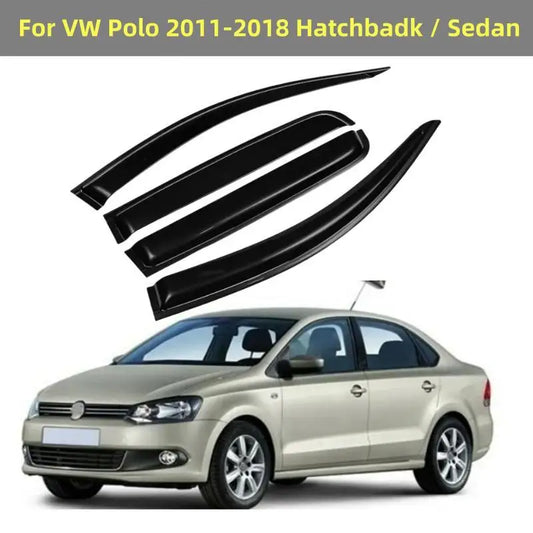 For VW Volkswagen Polo 2011-2018 Cars Accessories Window Visors Rain Sun Guard Vent Wind Deflector Weathershield Moulding Trim