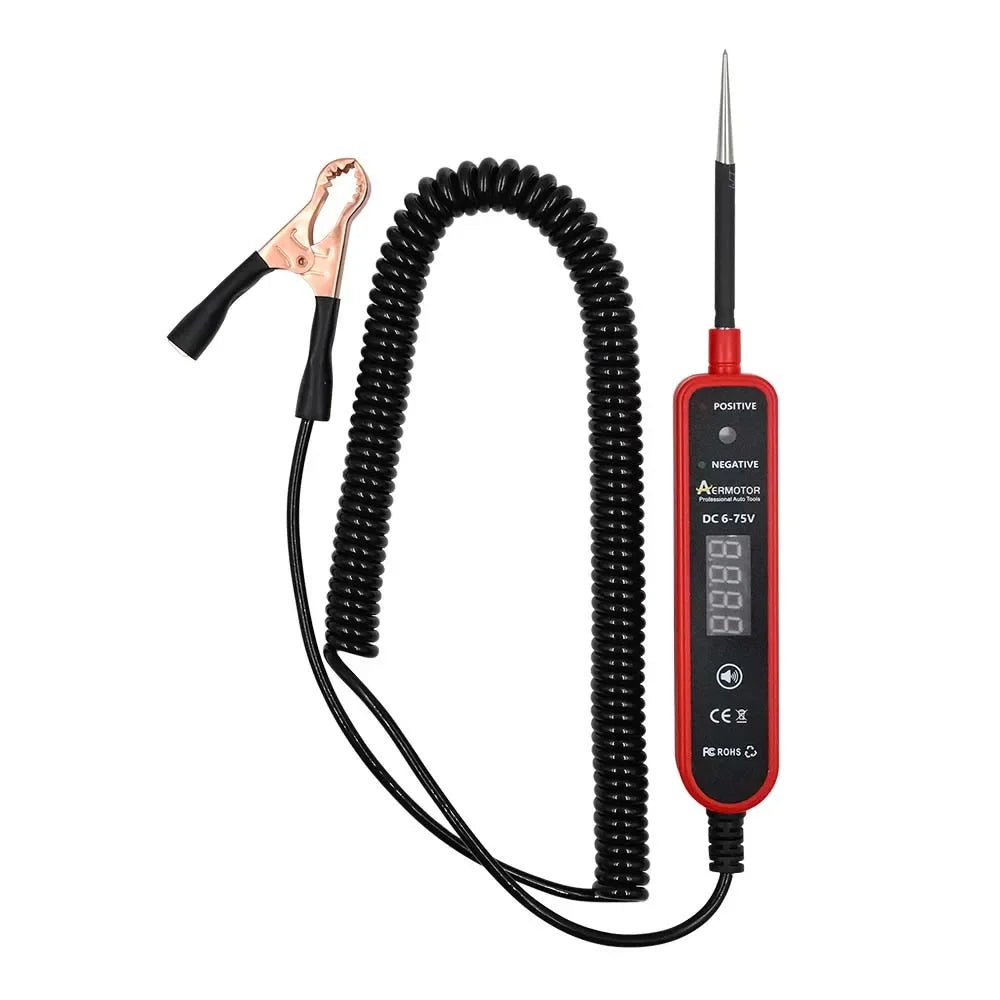 Car Circuit Tester Auto Repair Diagnostic Tool for Fault Maintenance and Testing Digital Display Automotive Electrical Pen