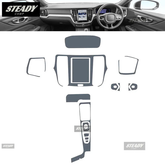 For Volvo V60 2020-2024 Car interior Center console transparent TPU Paint protective film Anti scratch sticker LCD screen PPF