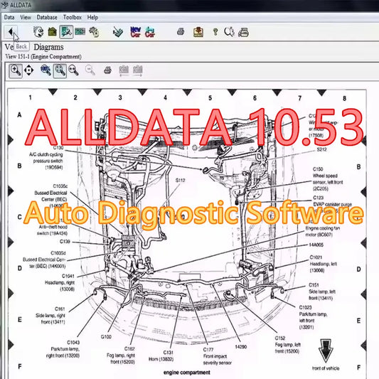Professional ALLDATA 10.53 Auto Diagnostic Software Tool with Wiring Diagrams System Scanner ECU Coding Repair Manuals Updated