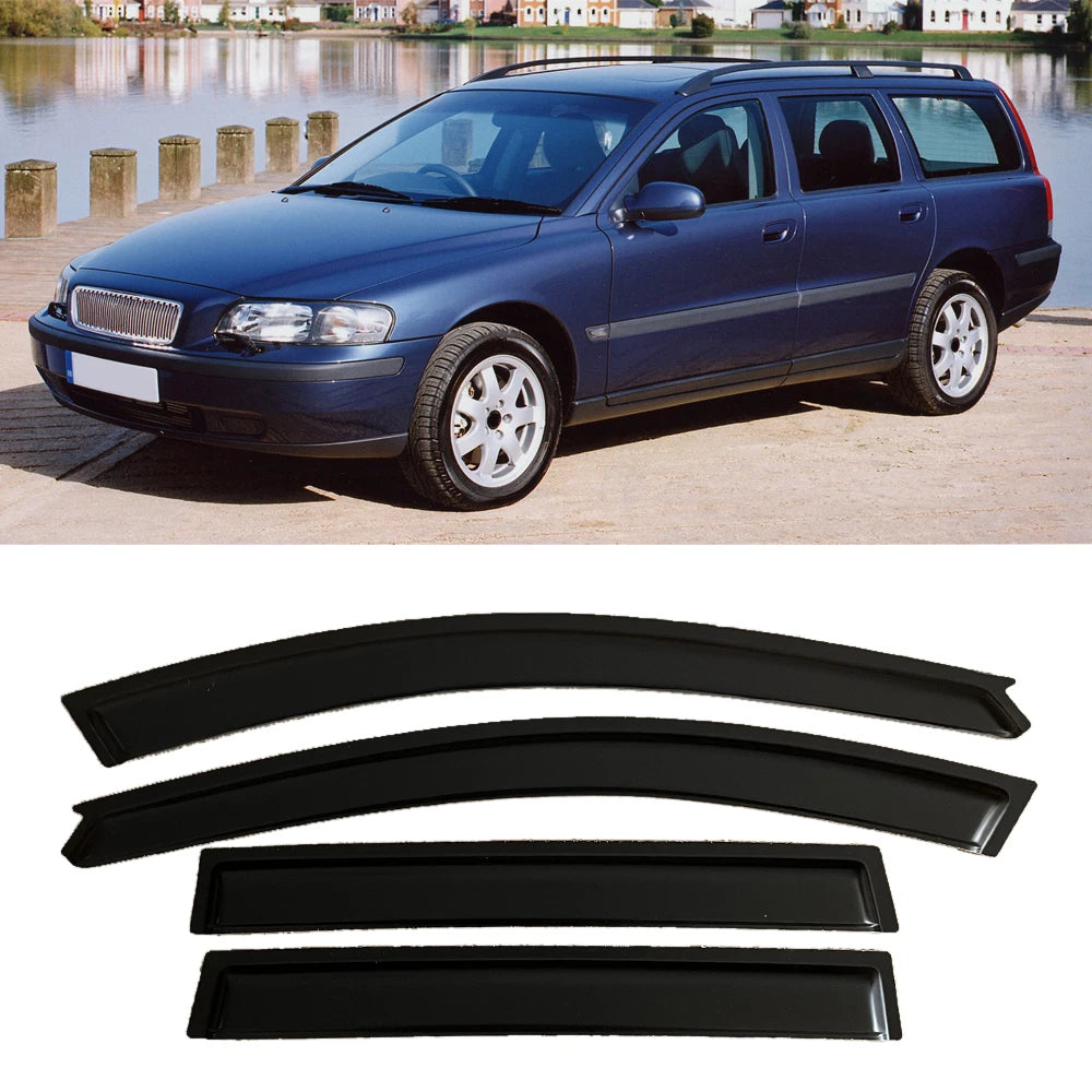 Window Visor for Volvo V70 2000 2001 2002 2003 2004 2005 2006 2007 Wind Deflectors Rain Guards Door Visor Vent Shades Ventvisor