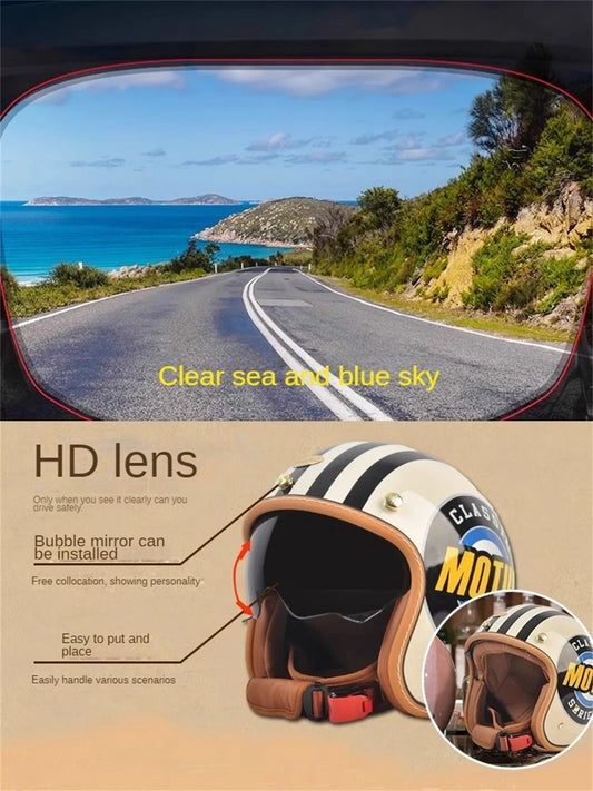 Motorcycle Helmet Retro Style with Anti-UV Inner Lens Moto Casco Outside Riding helmet