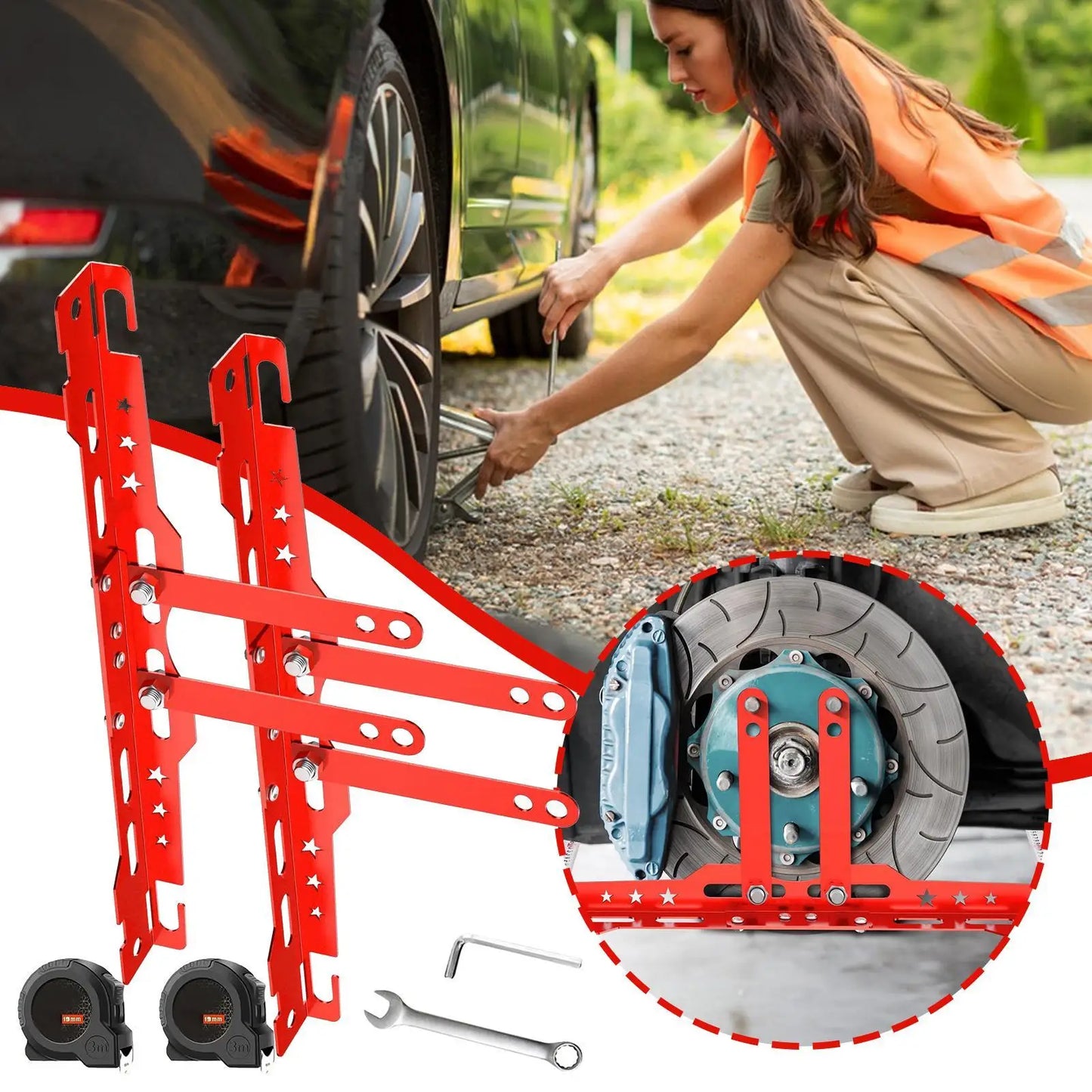 Front End Alignment Tool Heavy Duty Alignment Plates Wheel Accessories & Parts for Garage Truck Commercial Car Workshop Bike