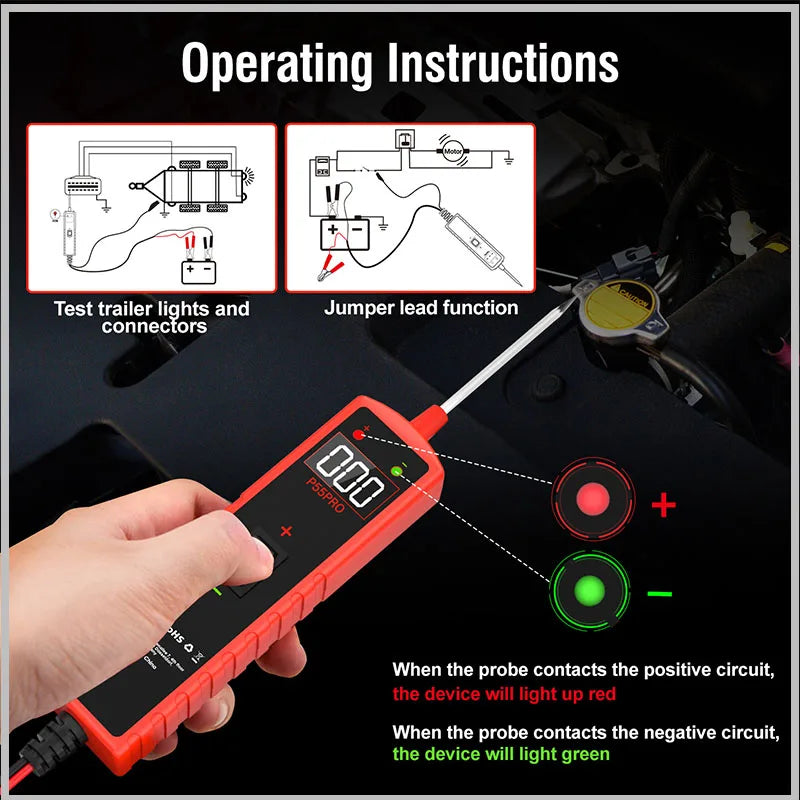 Automotive Inspection Tools Tester Intelligent Circuit Analysis And P55PRO Diagnosis Instrument Battery Diagnosis With Screen