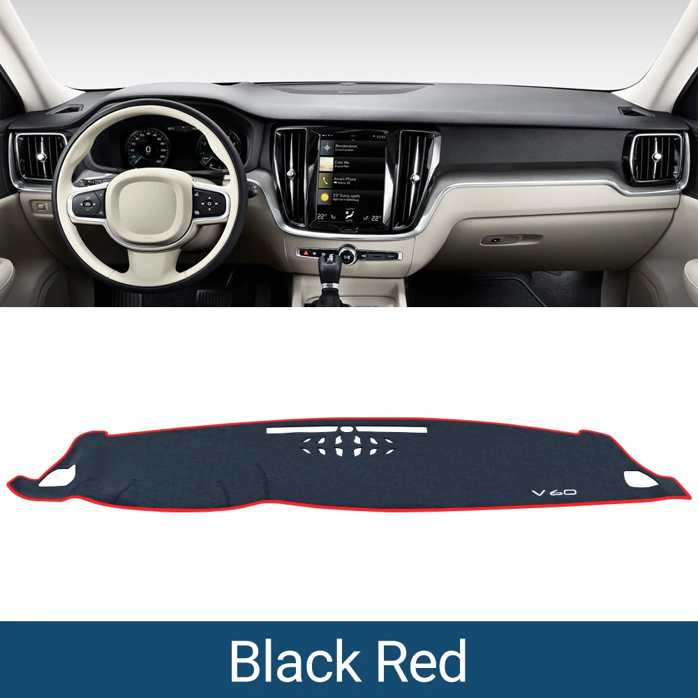 For Volvo V60 2018 2019 2020 2021 2022 2023 2024 2025 Car Dashboard Sun Shade Cover Mat Instrument Desk Non-slip Pad Carpets