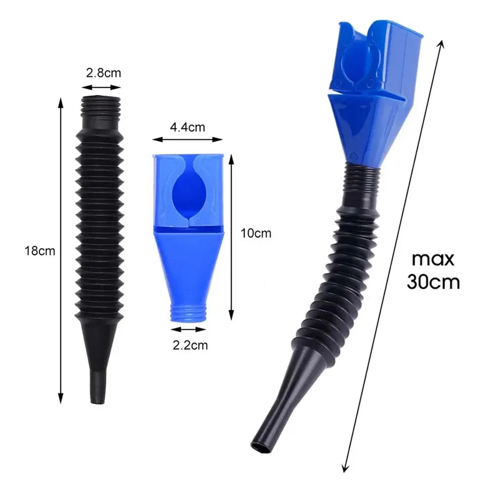 1/3Pcs Motorcycle Refueling Funnel Telescopic Car Engine Oil Gasoline Filter Transfer Foldable Plastic Funnels Auto Accessories