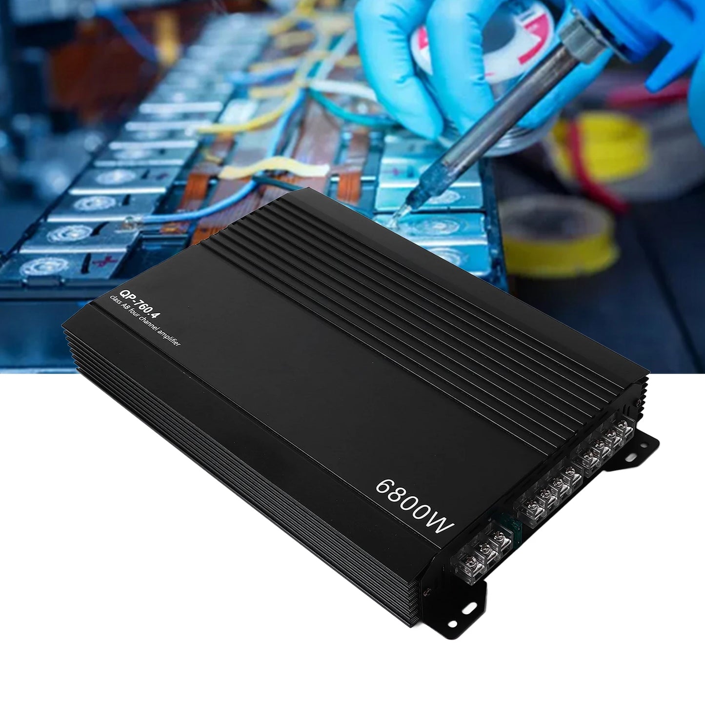 Car Amplifier Car Stereo Amplifier 4 Channel Aluminum Alloy High Heat Dissipation Power Amp for Car Speakers Car Audio Amplifier