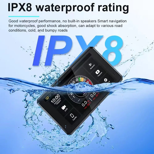 Wireless CarPlay Moto 5 inch Portable Digital Motorcycle Dashboard GPS Navigation Display Screen Android Auto Monitor