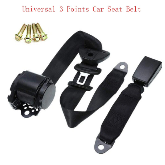 Universal 3 Points Adjustable Car Seat Belt With Sensors Driver Safety Belt Retractable Safety Strap Car Seat Belt