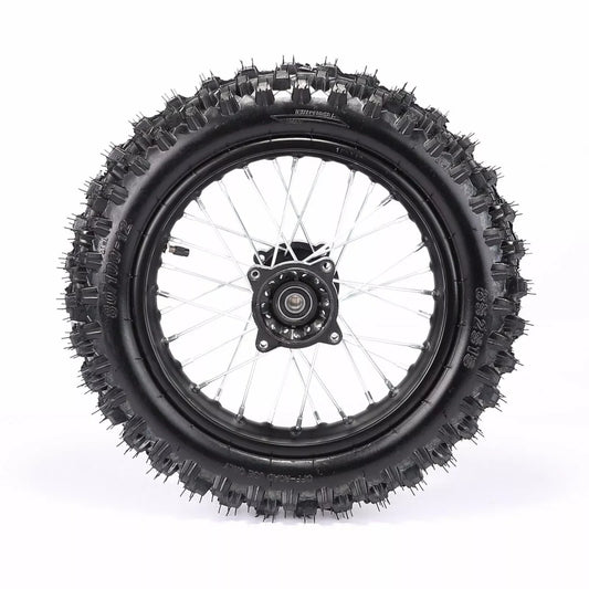 12'' Rear Wheel 80/100-12 RimTire 3.00-12 Tire 12mm Bearing  Axle for Pit Pro Trail Bikes Off-road Apollo CRF 125cc