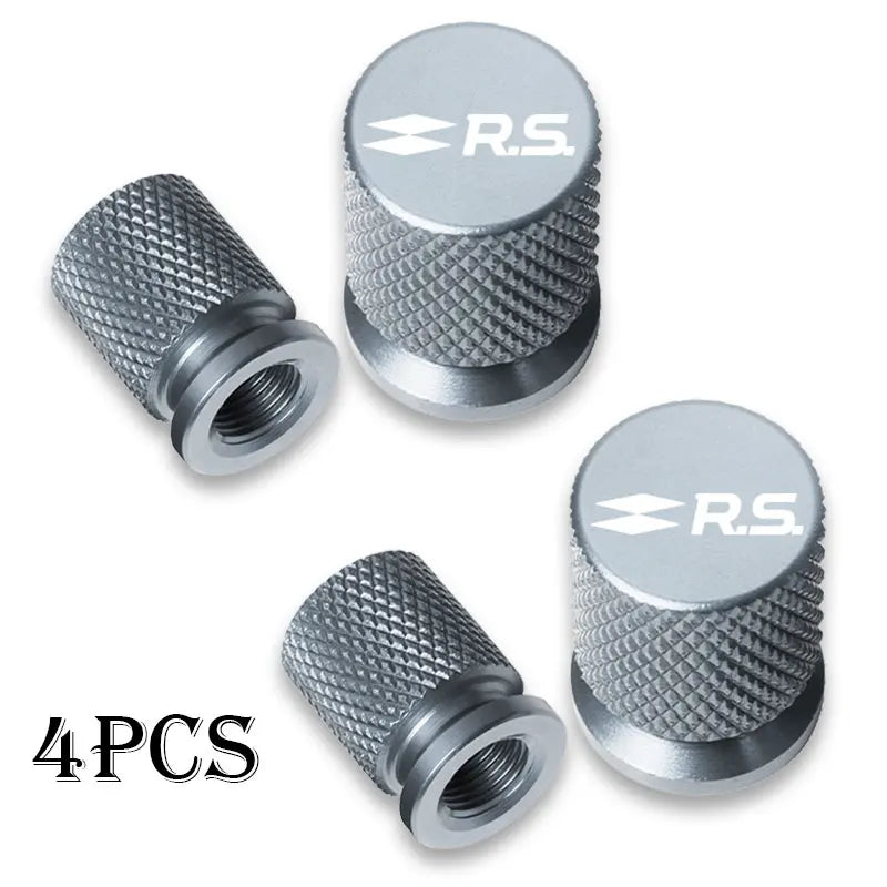 For Renault RS Clio Scenic Logan Megane Koleos Sandero Safrane Car Wheel Tire Valve Caps Tyre Stem Covers Airdust Waterproof