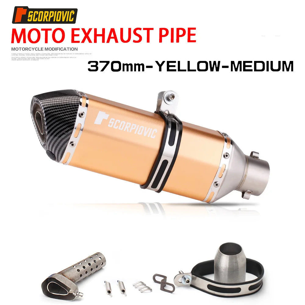 51mm Escape Moto Tube Motorcycle Exhaust Muffler with Db Killer 370MM