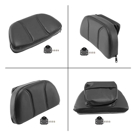 Motorcycle Accessories For Harley Chopper Touring For Honda For Suzuki Driver Backrest Mount Kit With Storage Pouch