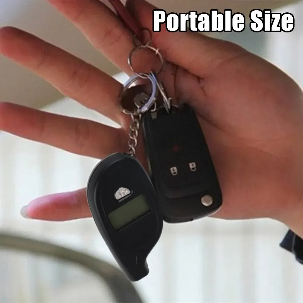 Digital Car Tire Pressure Gauge with LCD Display - Suitable for Cars, Motorcycles - Safety Alarm Feature