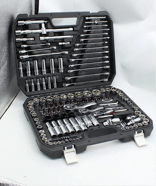 Herramienta Automotriz Mechanics Tools Kit and Socket Set Complete Mechanics Tool Set with Box