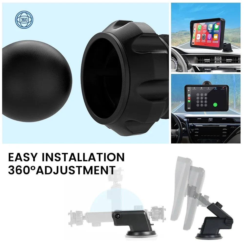 9 inch Portable Car Smart Screen HD Reversing Camera Car Radio DVR Wireless Carplay Android Auto Multimedia Host