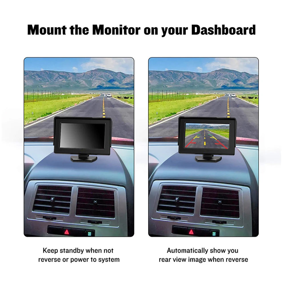 4.3 Inch TFT LCD Car Monitor Screen For Rear View Kit Reverse Parking Camera Desktop Car Monitor Screen Car DVD Small Display