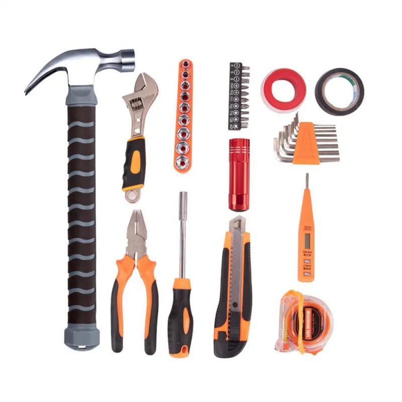 Hammer Tool Set Hammer Toolbox Hardware Home Kit 12Pcs Multi-Function Tool Kit With Storage Box For Garage Accessoreis