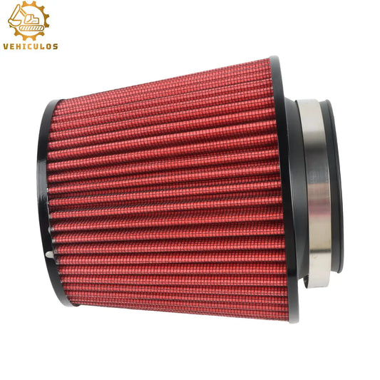 VEHICULOS Universal Red 3.5 Inch 89mm Air Intake Cone Filter Replacement Quality Dry Air Filter Automotive Professional Parts