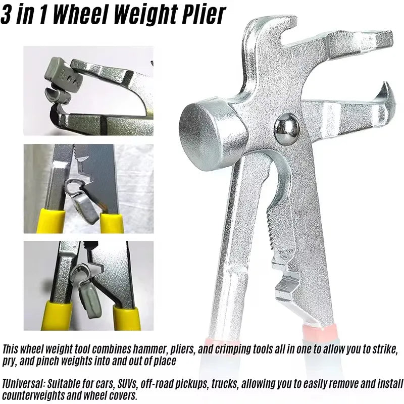 Car Tires wheel balancer Auto Wheel Weight Hammer Clip Installer Remover Pliers Car wheel balancer Repair Tool Car Accessories