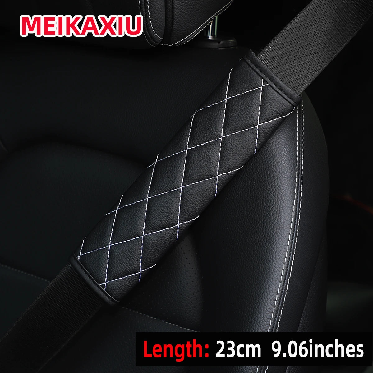 PU leather embroidered shoulder cover 23cm9.06 inch comfortable GM interior supplies seat belt trim