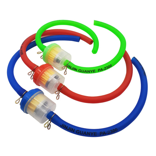 Universal Motorcycle Gas Fuel Filters and Fuel Pipe For 49cc 50cc 110cc 125cc 150cc Dirt Pit Bike Moped Scooter ATV Go Kart