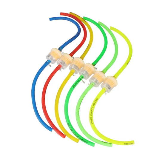 6mm Plastic Fuel Filter with Petrol Line Hose for 49cc 50cc 110cc 125cc 150cc Dirt Bike ATV Honda Yamaha Kawasaki Quad Kart