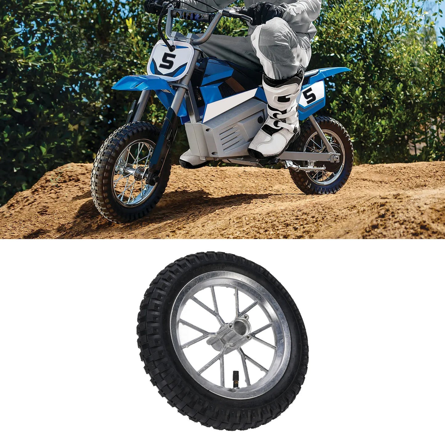 12 1/2X2.75 12.5x2.75 Tire Metal Rubber Rear Wheel Rim Tire Assembly for 2 Stroke Bike 47cc 49cc Motorcycle Rear Tyre