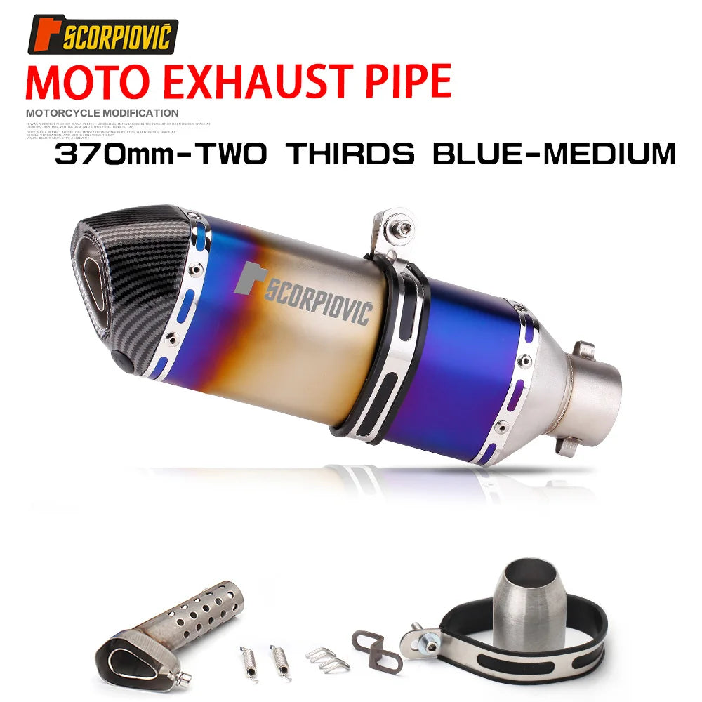 51mm Escape Moto Tube Motorcycle Exhaust Muffler with Db Killer 370MM
