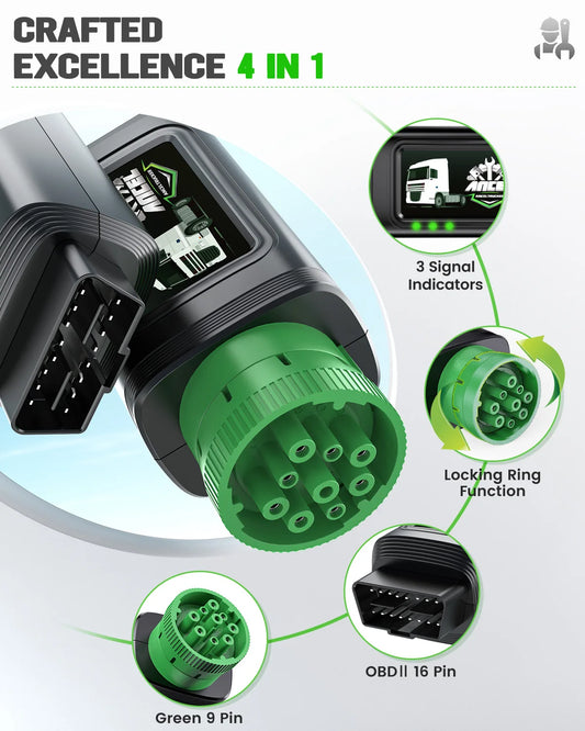 ANCEL HD120 Diesel Heavy Duty Truck Scanner All System D.P.F Regen Diesel Truck Scan Diagnostic Tool for Volvo for International