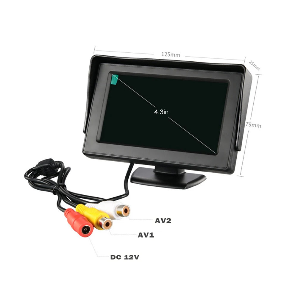 4.3 Inch TFT LCD Car Monitor Screen For Rear View Kit Reverse Parking Camera Desktop Car Monitor Screen Car DVD Small Display