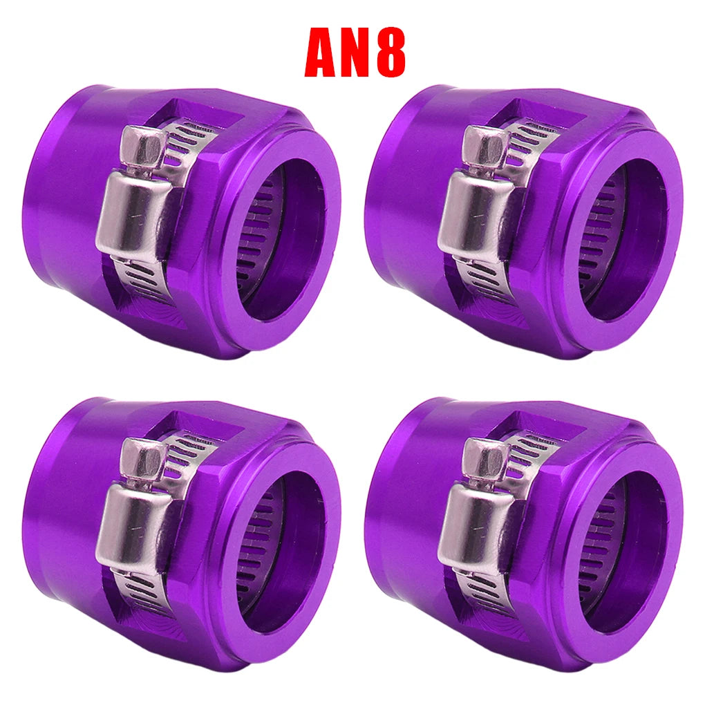4pc AN4 AN6 AN8 AN10 AN12 Car Hose Finisher Clamp Radiator Modified Fuel Pipe Clip Buckle Universal Hose Clamps Oil End Finisher