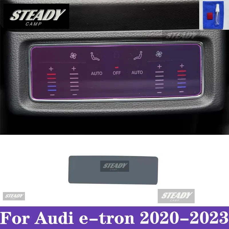 For Audi e-tron 2020-2023 Car interior Center console transparent TPU Paint protective film Anti scratch sticker LCD screen PPF