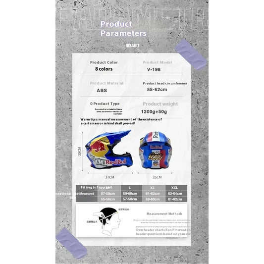 Motorcycle Helmet Full Face Racing Motocross Off-Road Casque Motorbike