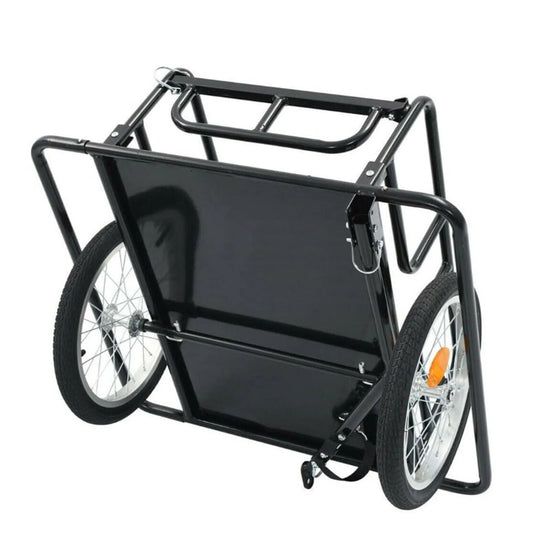 Foldable Cargo Bicycle Trailer Outdoor Riding Rear-Mounted Freight Truck Bucket Bicycle Traction Tool Truck For Carrying Luggage