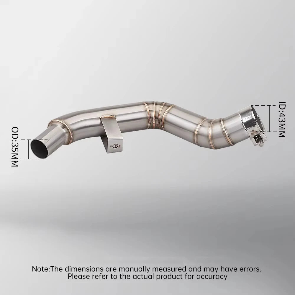 Exhaust Motorcycle Escape Stainless Steel Middle Link Pipe Moto Muffler Slip On For Benelli 502C 502