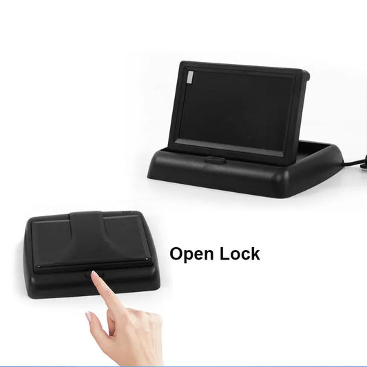 Parking Car Monitor Display Foldable Color TFT LCD 4.3 or 5 Inch Mirror HD Screen for Rear View Camera Backup Reaverse