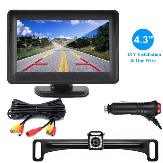 4.3 inch LCD Color Screen Display Car Monitor for Rear View Reverse Backup Camera DVD