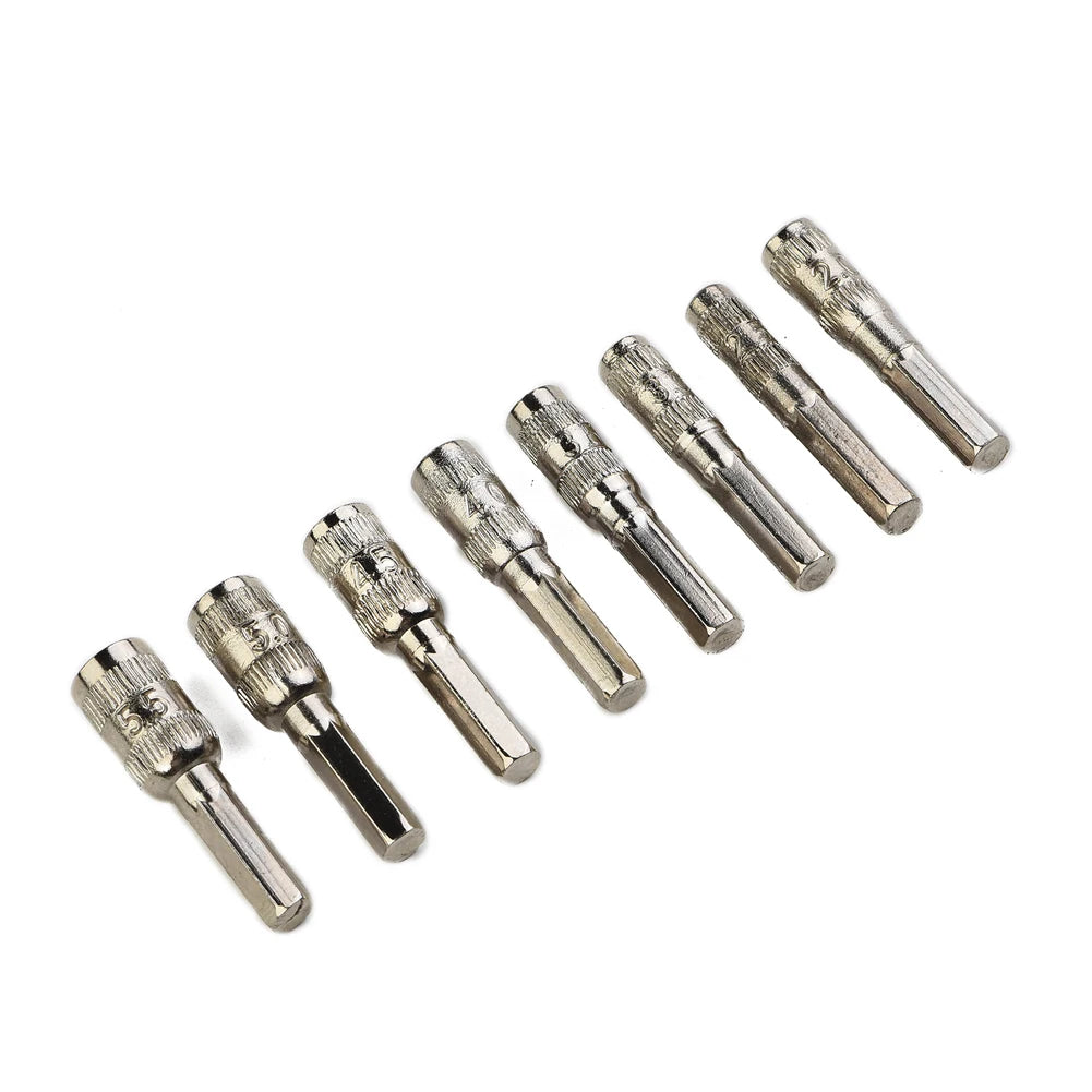 Hand Tools Home Socket Hex Socket Driver Tool H4 8pcs/Set Drill Bit Hex Nut Hex Shank Metric For Car Repairing