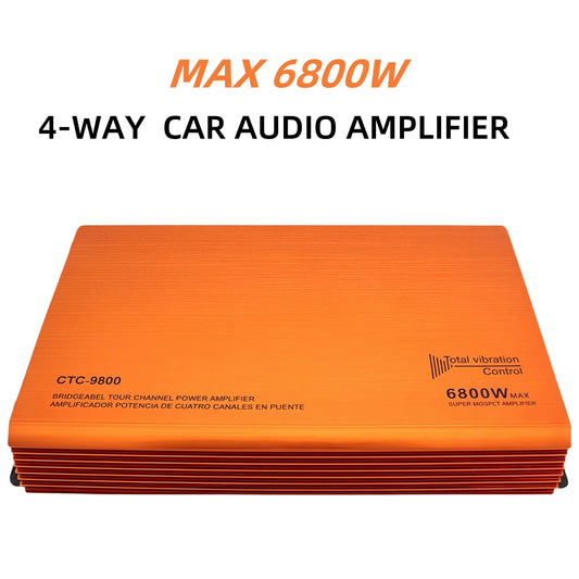 Car Audio Power Amplifier 4 Channel HiFi Stereo Audio Car Amplifier Adjustable Front and Rear Sound Field Super Bass Amplifier