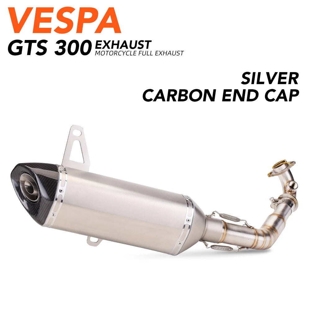 For vespa GTS300 Motorcycle System Escape Slip On Front Tube Link Pipe Connect Original full Motorcycle Exhaust Syst