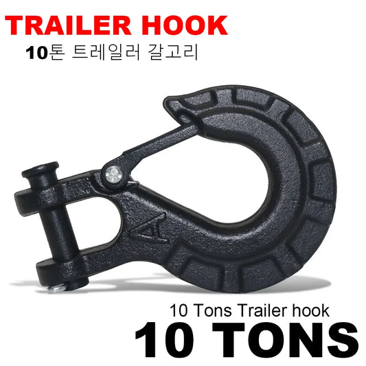 Trailer hook 10 Ton load-bearing rescue trailer hook Car modification tools Car decoration Car repair tools RV accessories