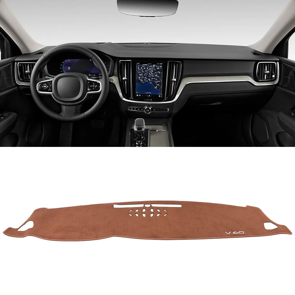 For Volvo V60 2018 2019 2020 2021 2022 2023 2024 2025 Car Dashboard Sun Shade Cover Mat Instrument Desk Non-slip Pad Carpets