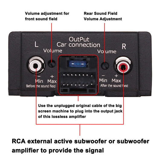 4-Channel Car Amplifier 80Wx4 Audio Modification Power Amplifier Digital Sound Processor Class A/B for Android Car Player