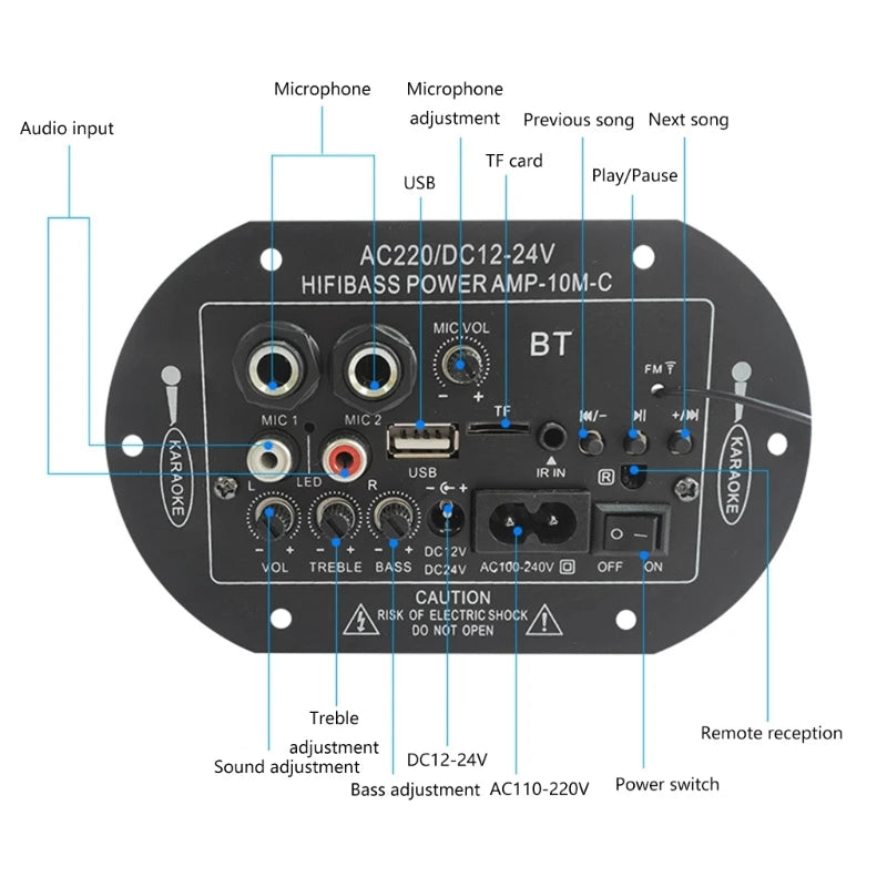 Powerful Car Audios Power Amplifier 12V Amplifier Board Mono Bass Subwoofers Amplifier for Car Truck D7YA